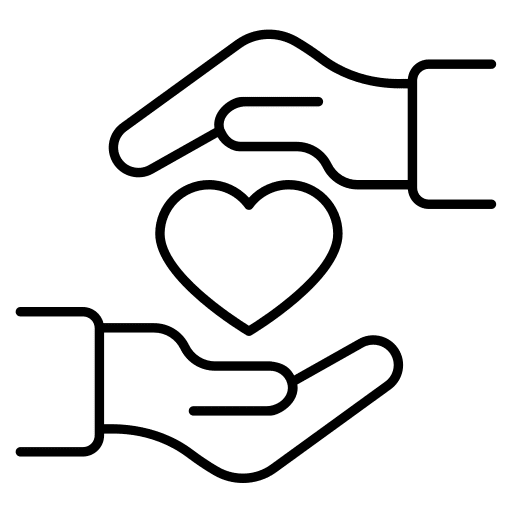 Logo représentant la bienveillance avec un symbole de cœur